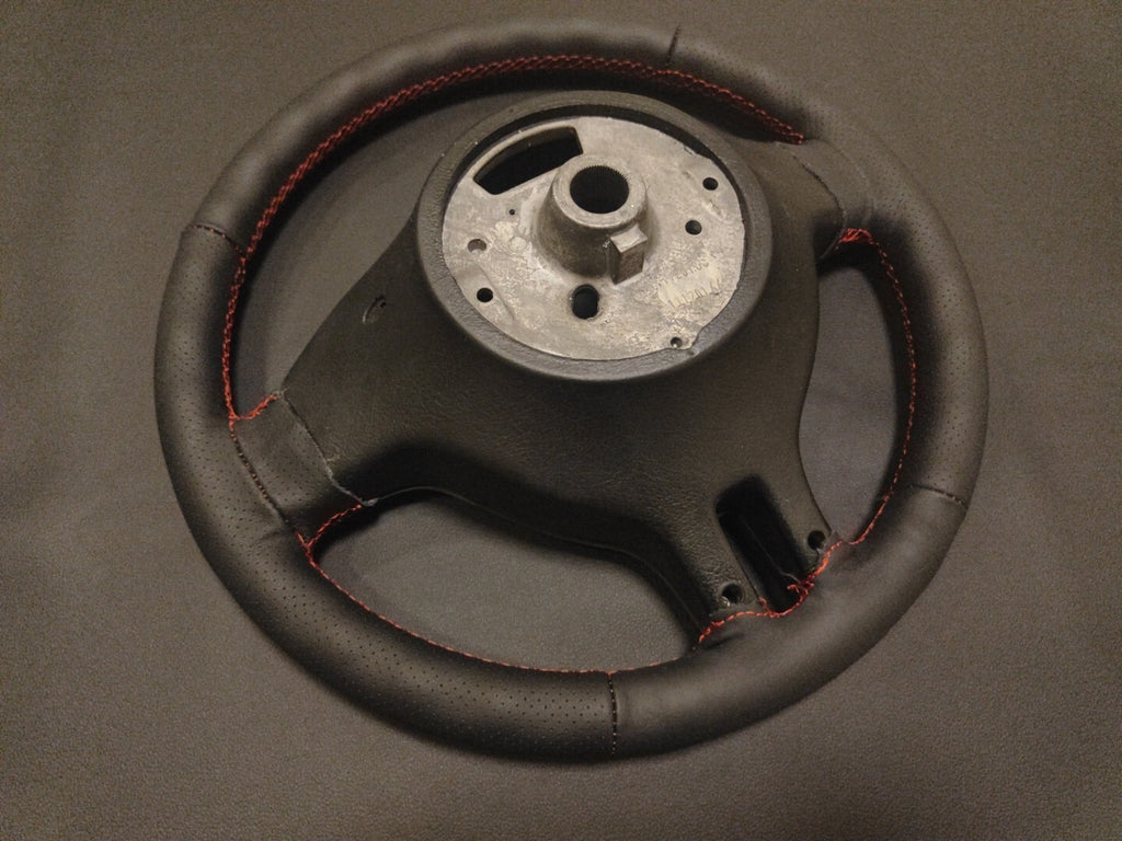 BMW 3 Series E46 2002 Steering Wheel Red Stitch New Leather Cover 6760653