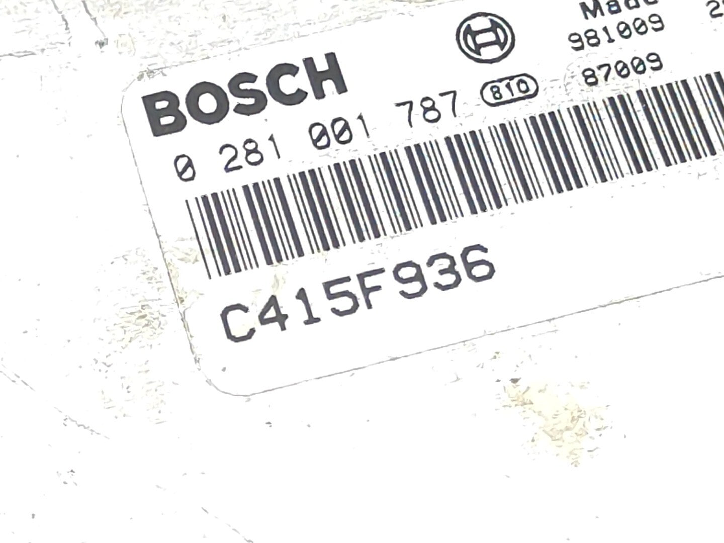 Alfa Romeo 166 2.4JTD 2001 Engine Control Module ECU C415F936 0281001787