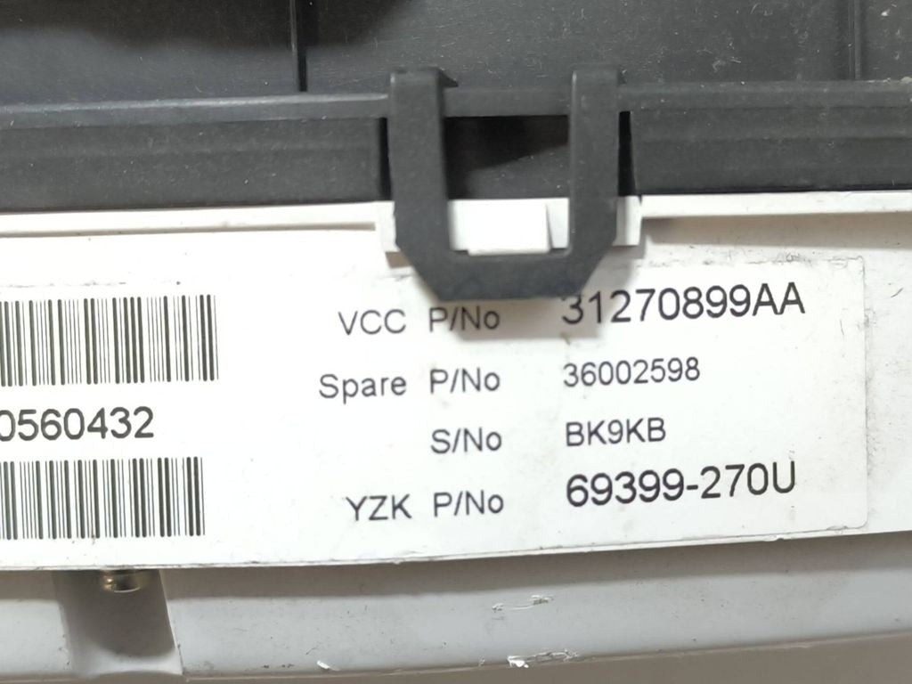 31270899AA Volvo S60 2012 Diesel speedometer instrument cluster 