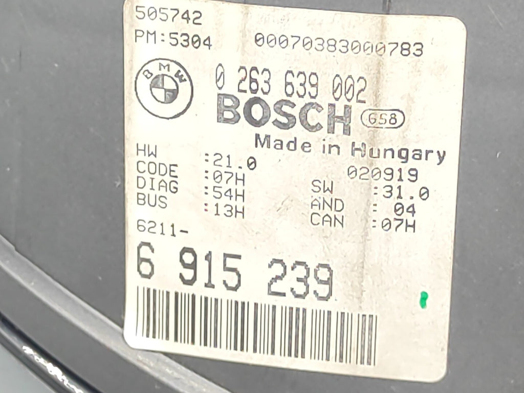 BMW 3 Series E46 320D 2000 LHD Speedometer cluster 62116915239 0263639002