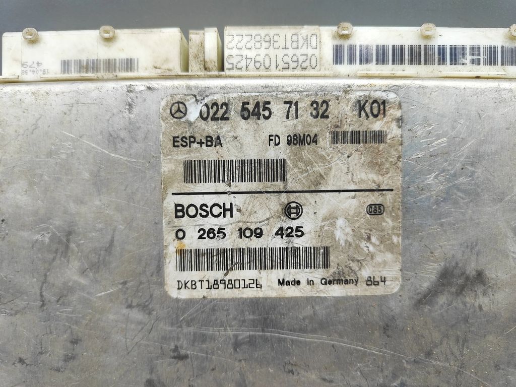Mercedes-Benz A Class W168 1997 ESP ABS control module unit 0225457132 