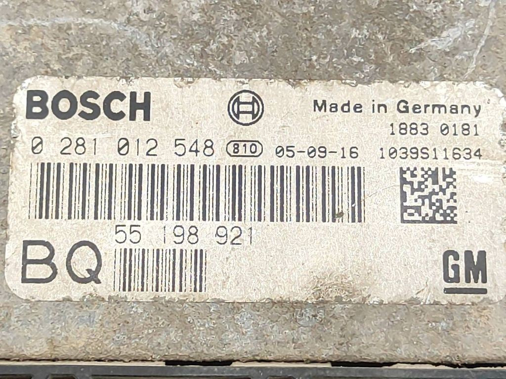 Opel Astra H 2005 0281012548 Engine control unit module ECU 