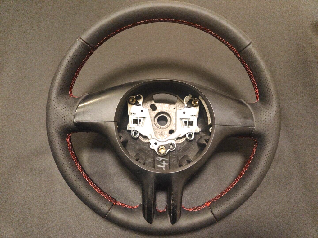 BMW 3 Series E46 2002 Steering Wheel Red Stitch New Leather Cover 6760653