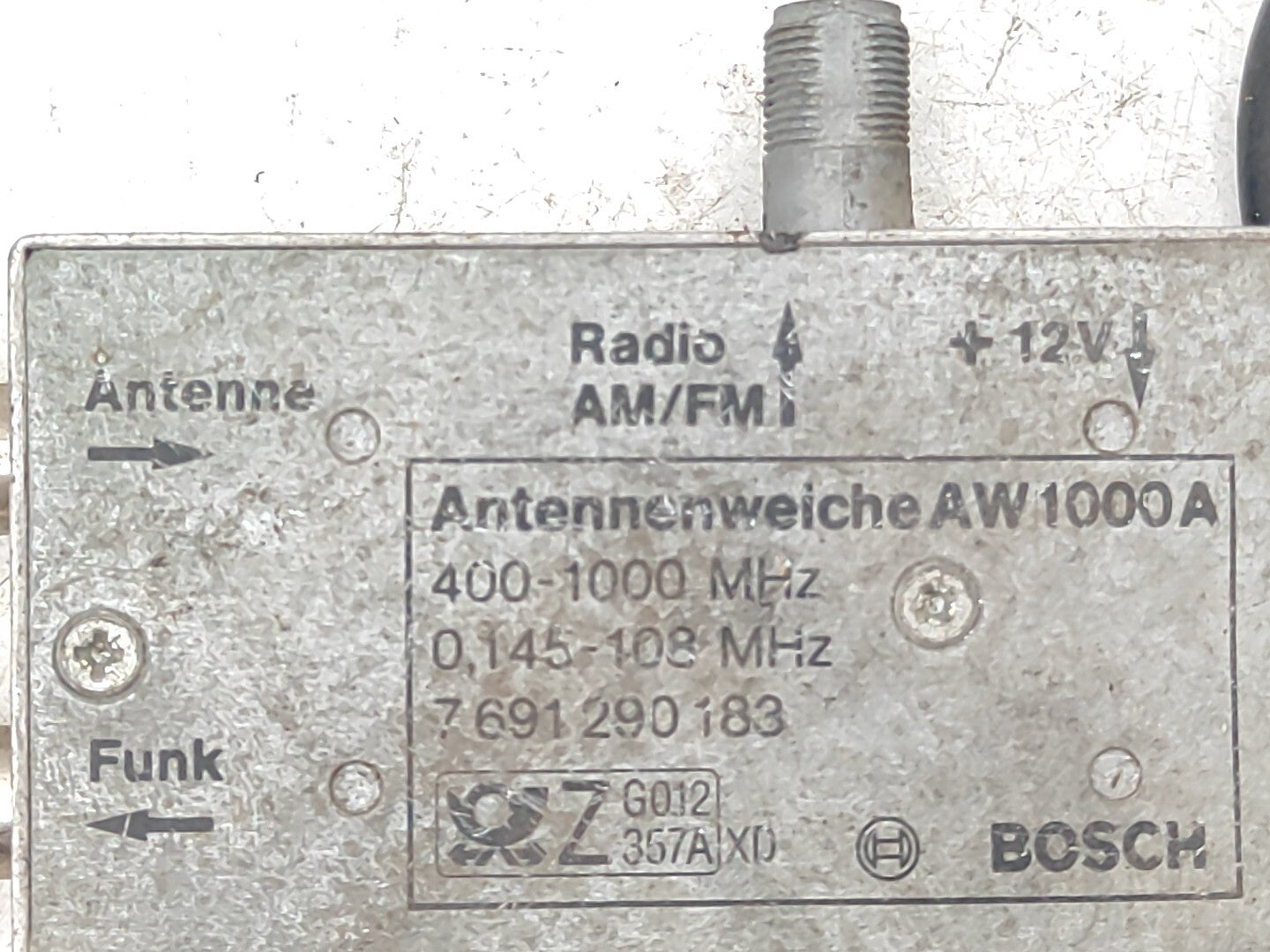 BMW E30 3 Series Radio Antenna Amplifier Module 7691290183 BOSCH