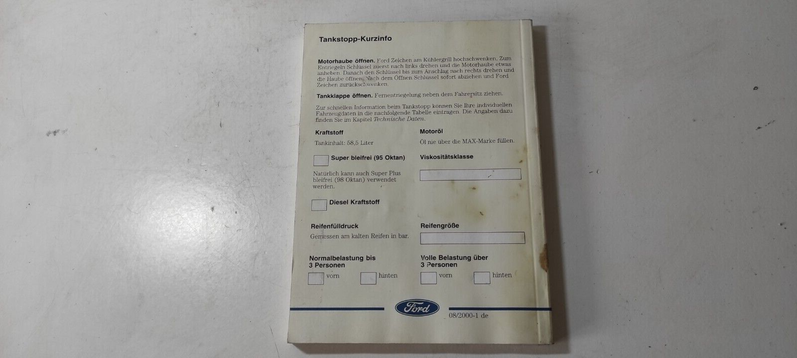 Ford Mondeo MK3 2005 User Service Manual GERMAN