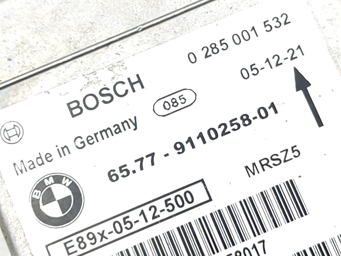 BMW 3 Series 330D E90 E91 Safety ECU Control Module 0285001532 9110258