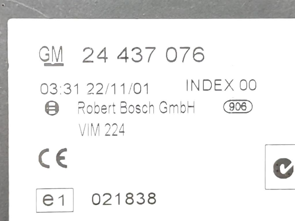 Opel Zafira A 2000 Comfort convenience body module 24437076 