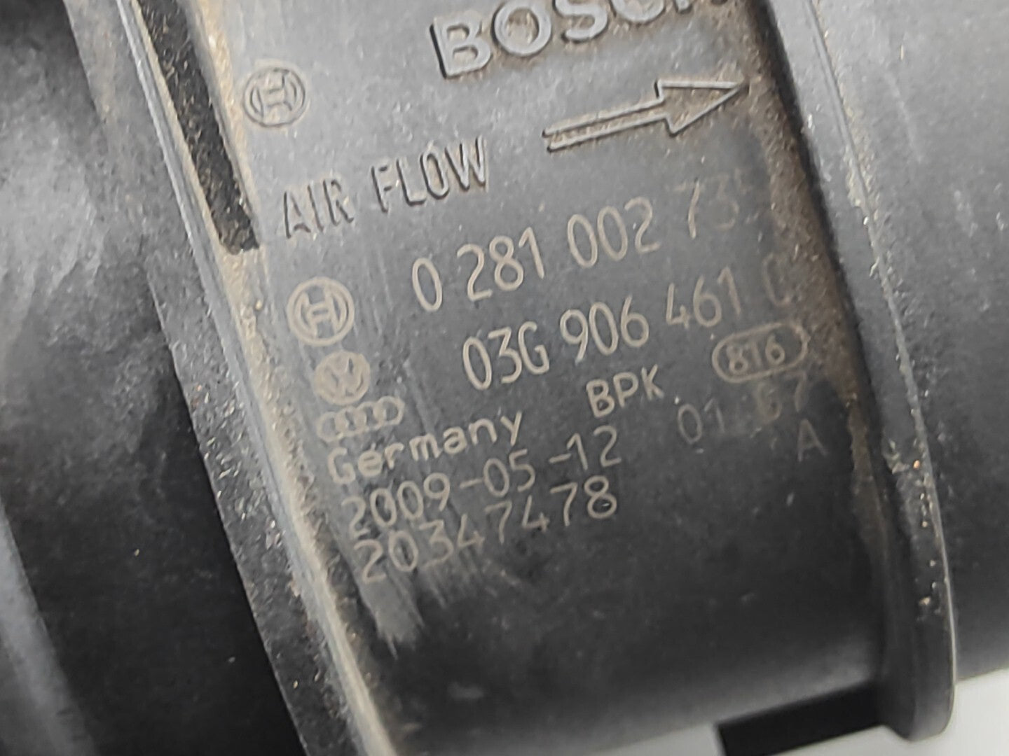 Volkswagen VW Golf Mk6 2008 MASS AIR FLOW SENSOR MAF 03G906461C