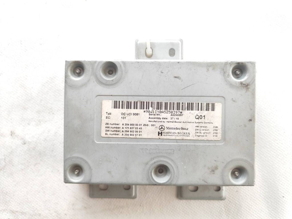 Mercedes-Benz C W204 2012 Head unit multimedia control A2049009301 