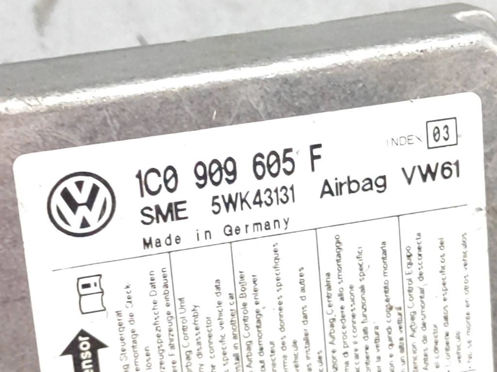 Skoda Fabia Mk1 (6Y) 2006 Safety Control unit module 1C0909605F 