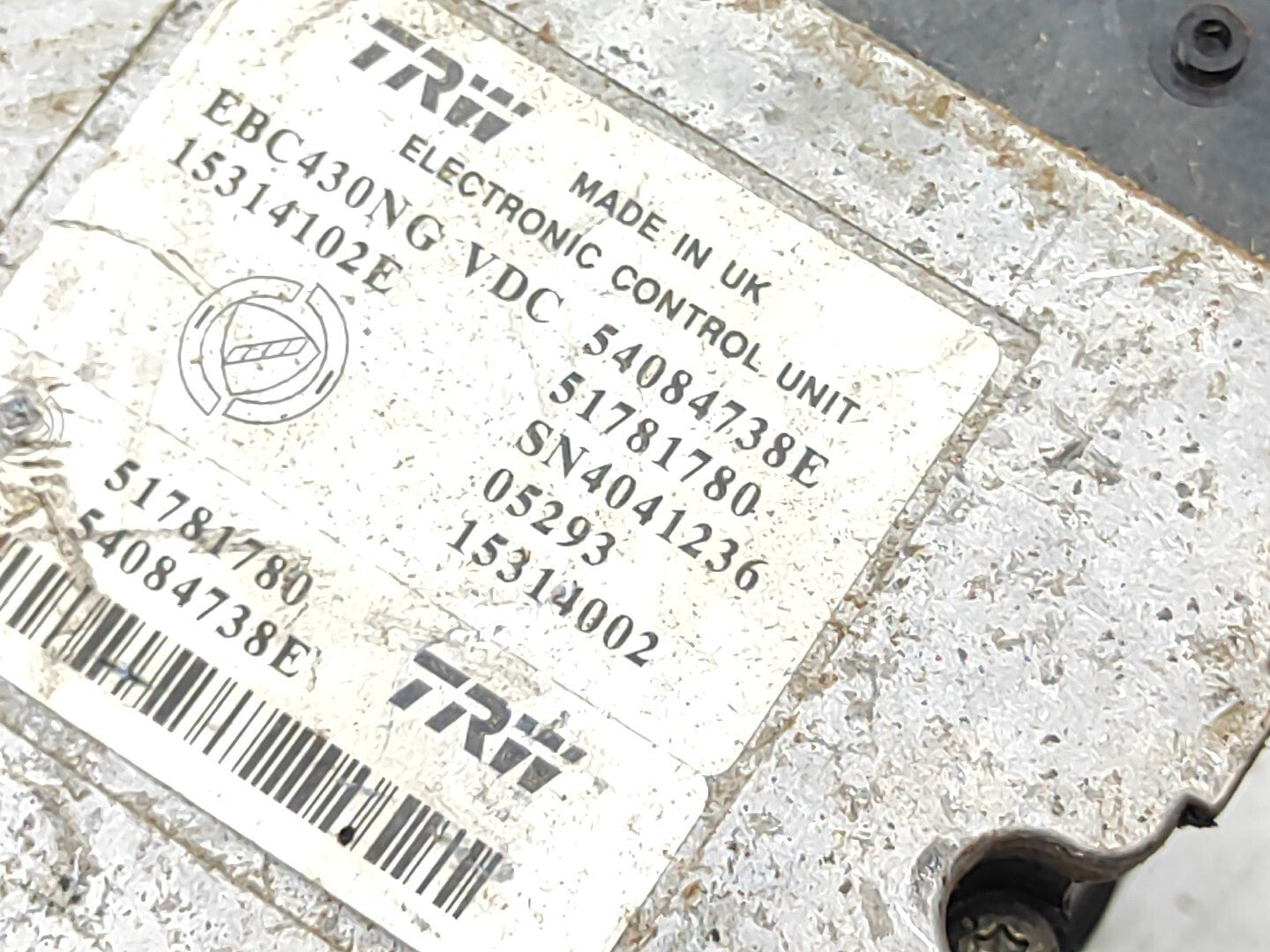 Alfa Romeo 159 SW 1.9JTDm 2008 ABS Brake Pump Module 51781780 54084738E