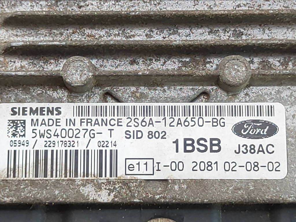 Ford Fiesta 2004 2S6A12A650BG Engine control unit module ECU 