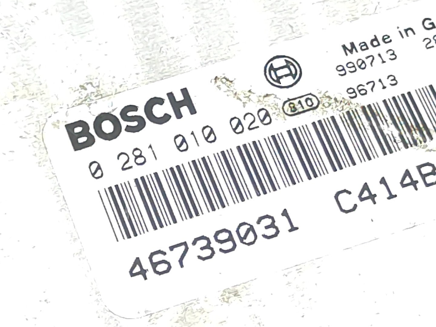 Alfa Romeo 156 1.9JTD SW 2000 Engine Control Module ECU 46739031 0281010020