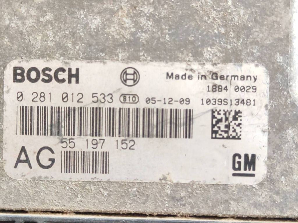 Opel Vectra C 1.9CDTI 2004 0281012533 Engine control unit module ECU 