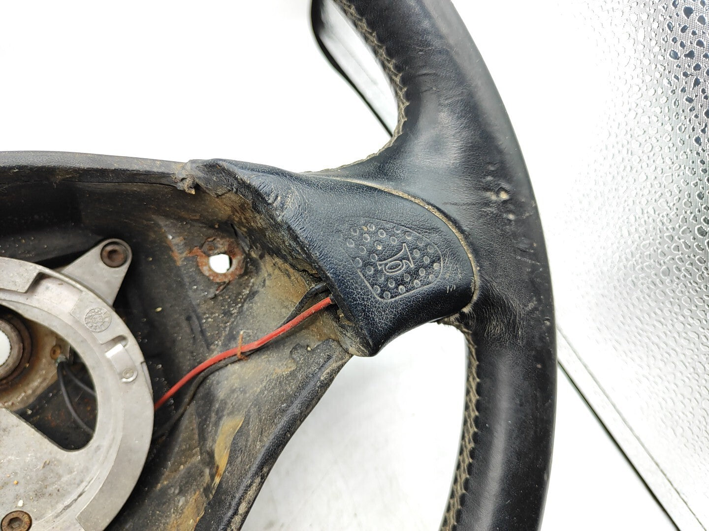 Alfa Romeo 155 TwinSpark Petrol 1994 Interior Leather Steering Wheel BLACK COLOR