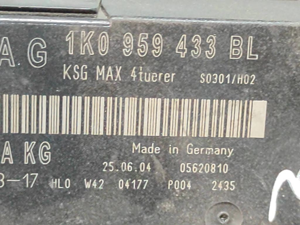 Skoda Octavia Mk2 (1Z) 2007 Comfort convenience body module 1K0959433BL 