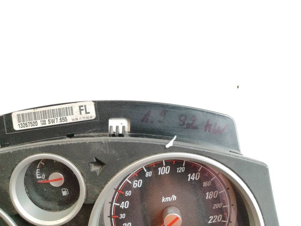 Opel Astra H 2005 Diesel speedometer instrument cluster 13267520 