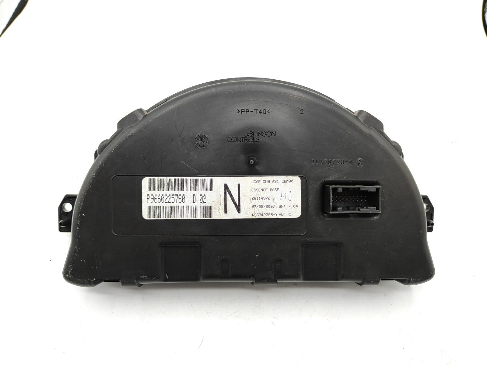 Citroen C3 2007 Speedometer instrument cluster P9660225780