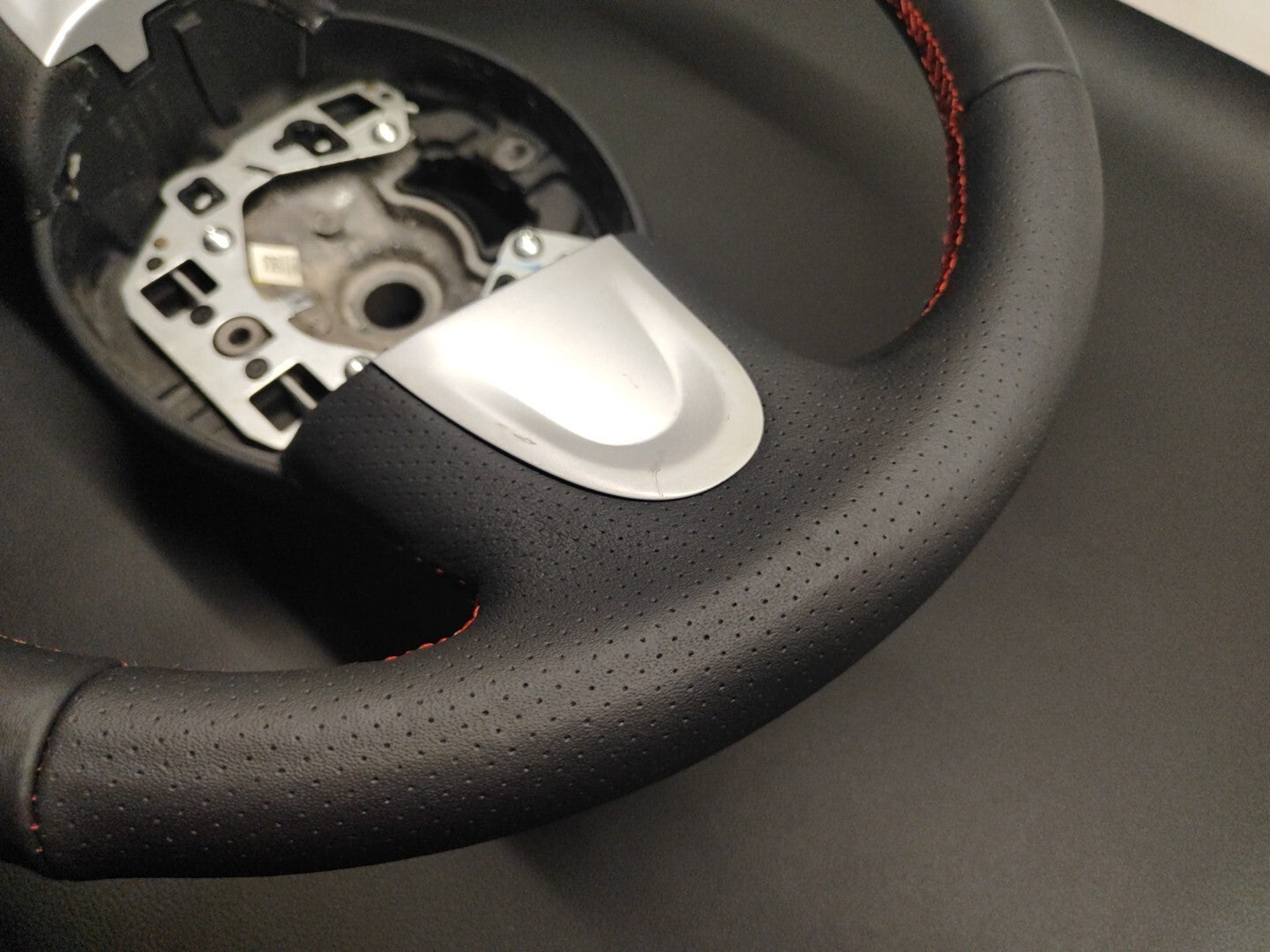 Mini Cooper ONE R55 R56 R57 2 Spoke Steering Wheel Red Stitch Leather