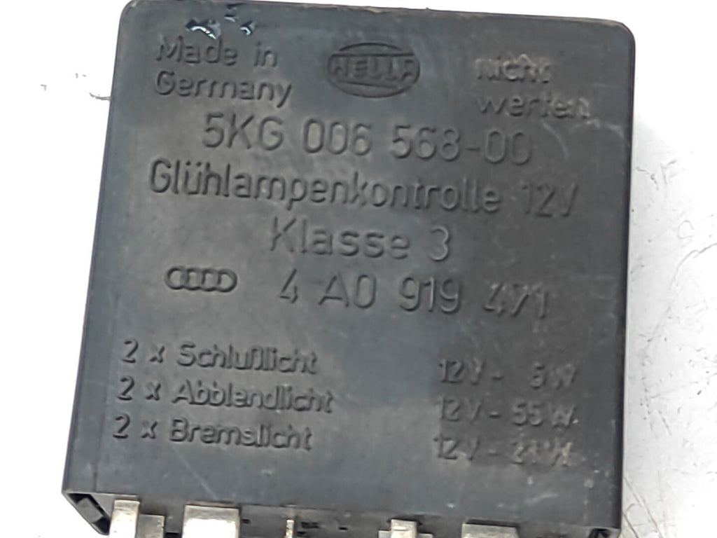 Audi A4 B5 1.6i 74kW Petrol 2001 Light  Control Module ECU 4A0919471 5KG00656800