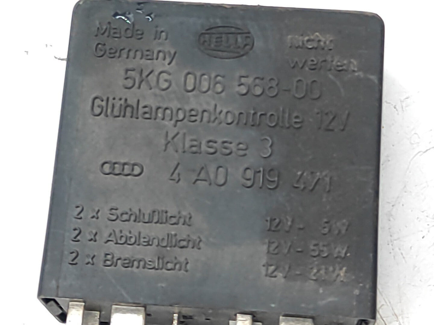 Audi A4 B5 1.6i 74kW Petrol 2001 Light  Control Module ECU 4A0919471 5KG00656800