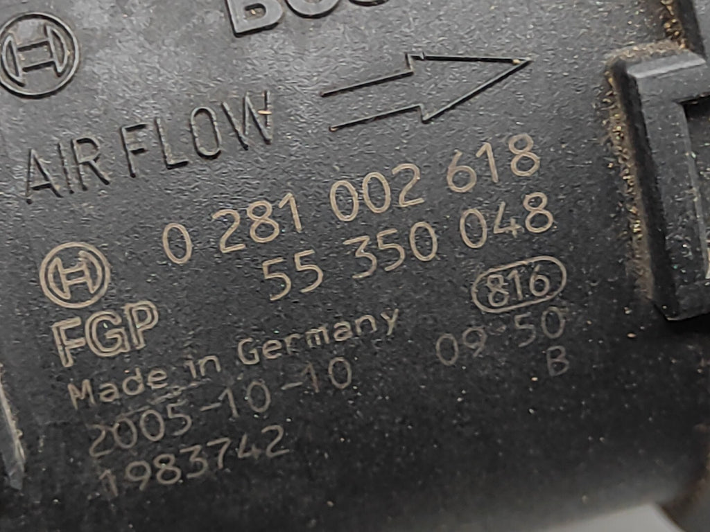 Alfa Romeo 159 1.9JTDM Diesel 2006 MAF Mass Air Flow Sensor 0281002618
