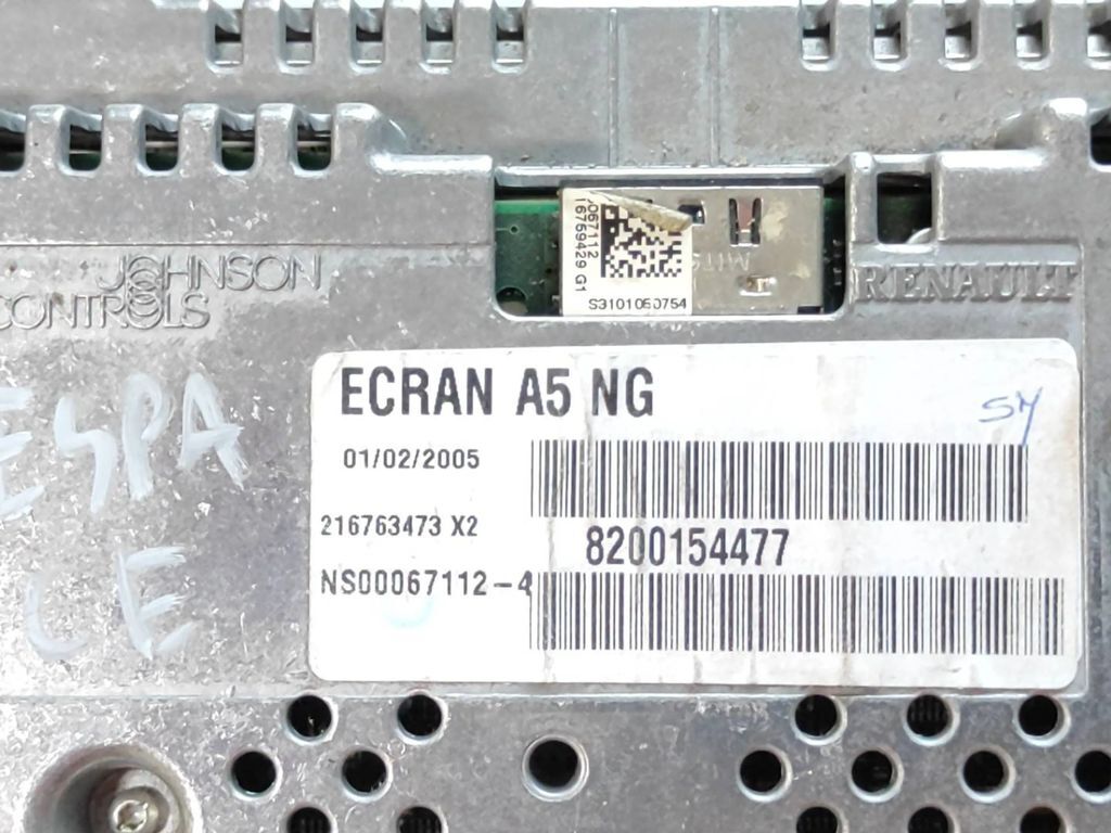 Renault Espace MK4 IV 2004 Panel Dashboard LCD screen display 8200154477