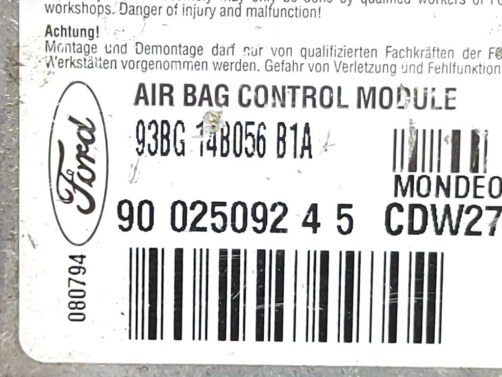 Ford Mondeo Mk II 1997 Safety ECU Control unit module 93BG14B056B1A 