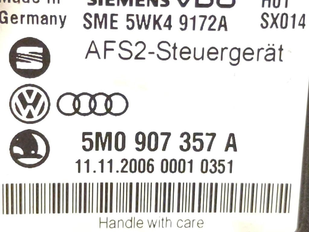 Volkswagen PASSAT B6 2006 Light control module unit LCM 5M0907357A 5WK49172A