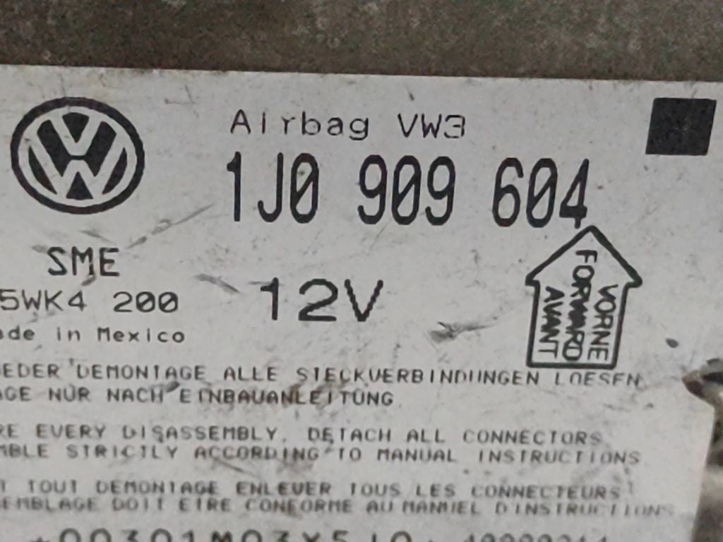 Volkswagen PASSAT B5 TDI 1999 Safety Control unit module 1J0909604 