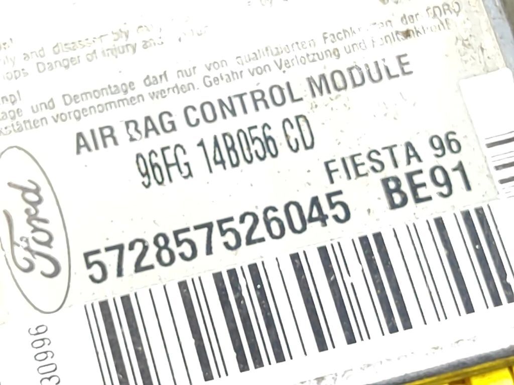 Ford Fiesta 1996 Safety Control unit module ECU 96FG14B056CD 