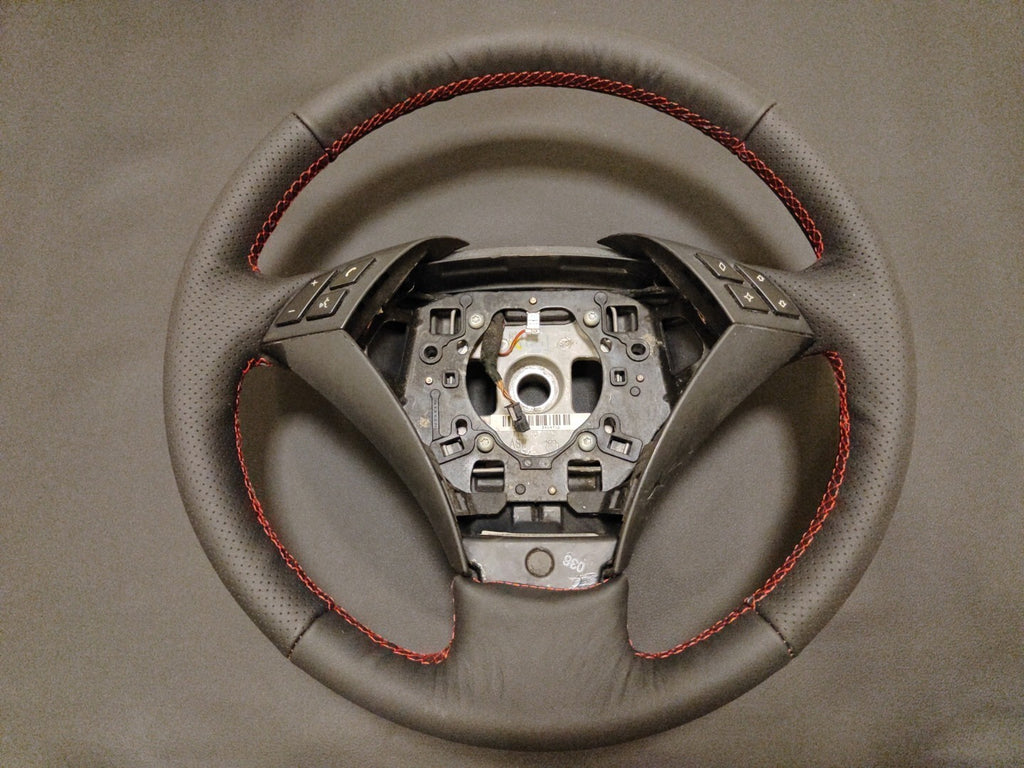 BMW 5 Series 3.0D E60 E61 Steering Wheel Red Stitch New Leather Cover