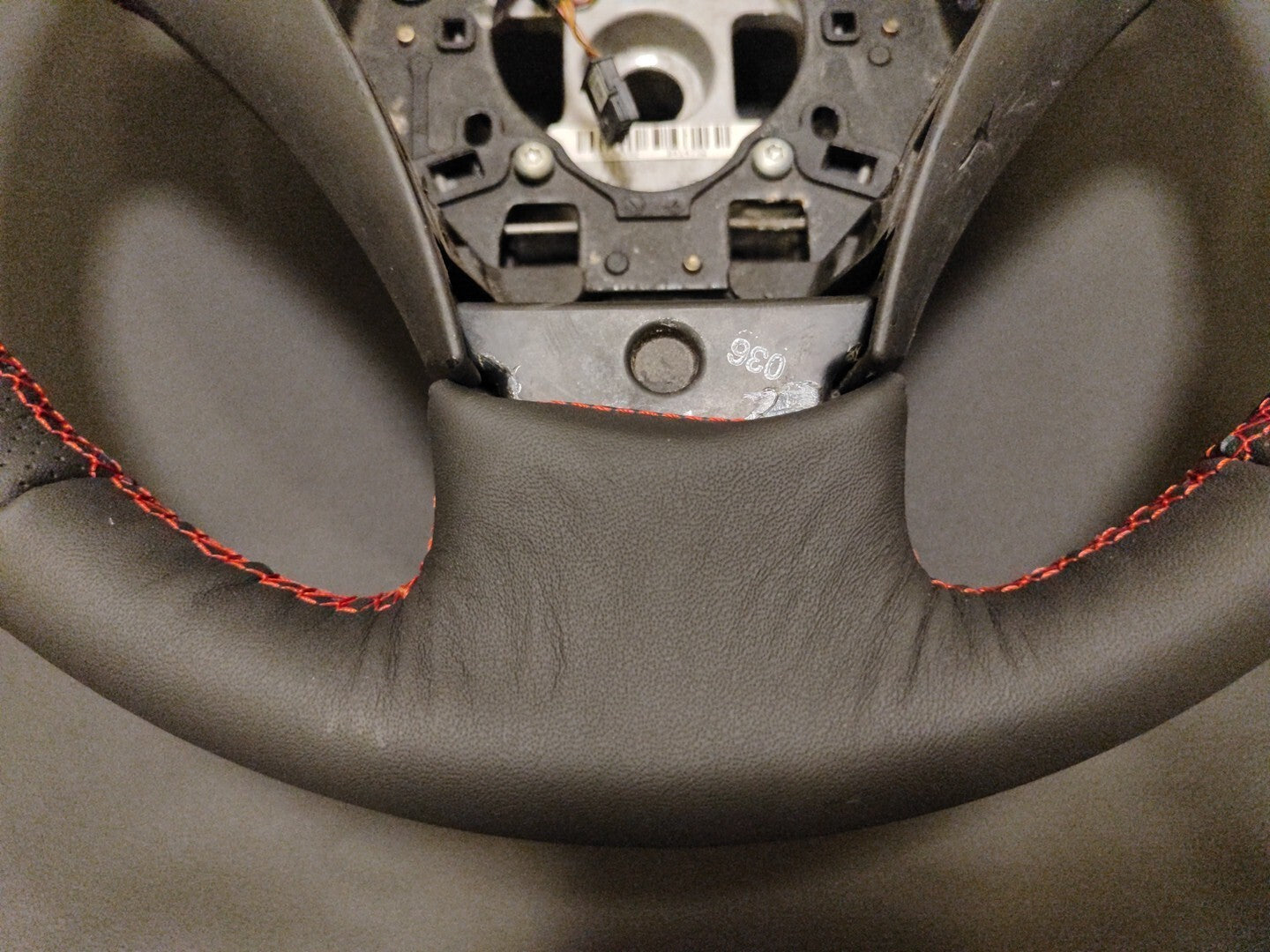 BMW 5 Series 3.0D E60 E61 Steering Wheel Red Stitch New Leather Cover