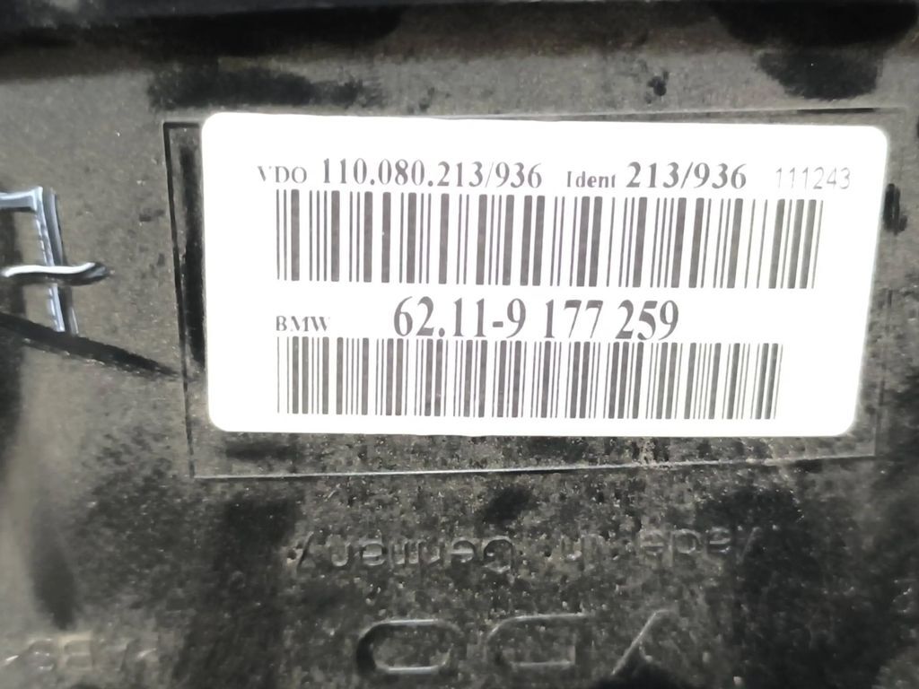 BMW 5 E60 E61 535 2008 Petrol speedometer instrument cluster 62119177259 
