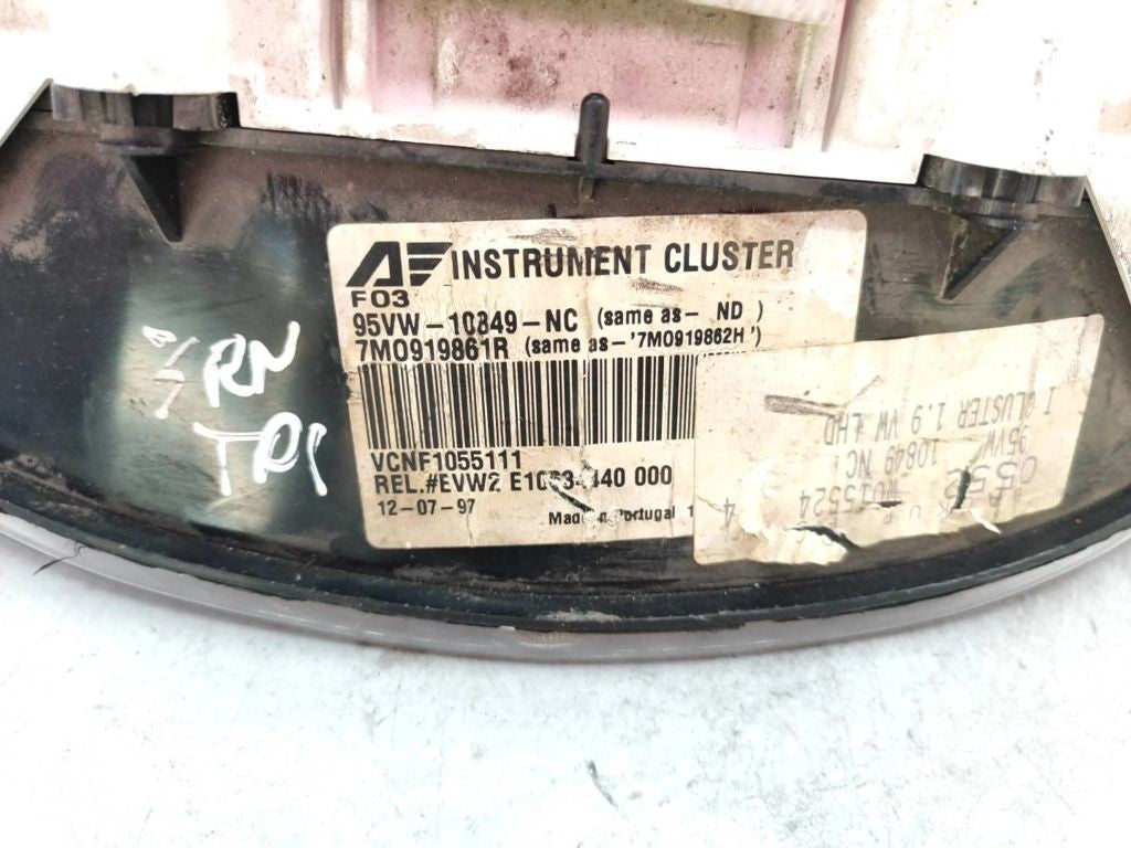 7M0919861R Volkswagen VW Sharan 1996 Diesel speedometer instrument cluster 