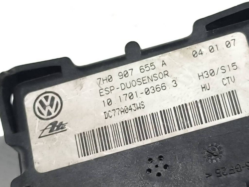 Volkswagen Golf V 2006 ESP acceleration yaw rate sensor 7H0907655A 