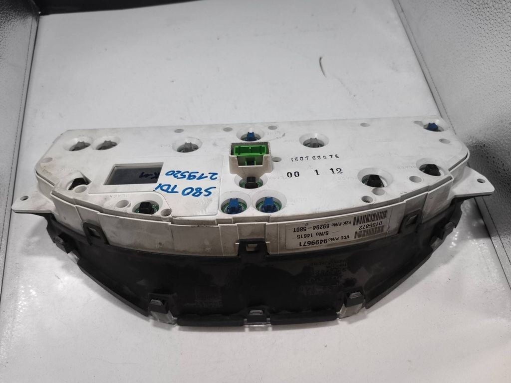 Volvo S80 2002 LHD Diesel speedometer instrument cluster 9459821 