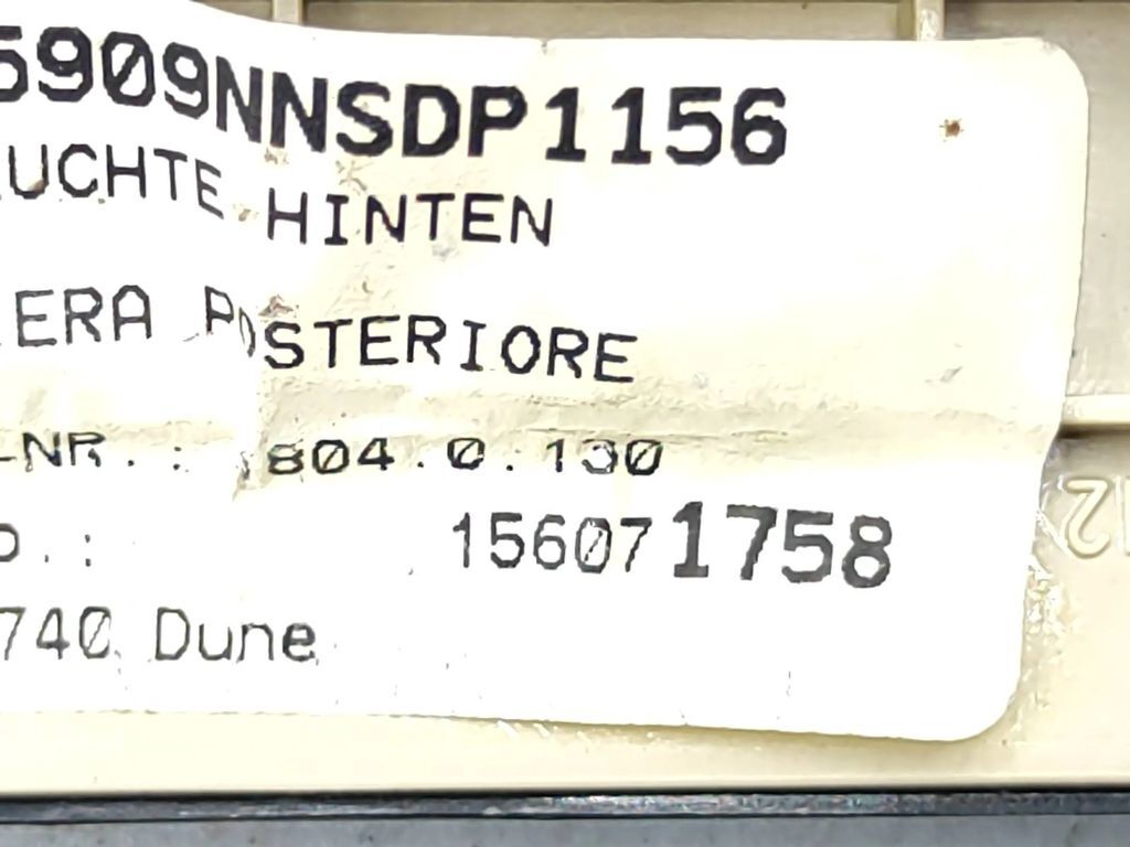 Alfa Romeo 159 2.2JTS 136kW 2006 Rear seat reading light 156071758 