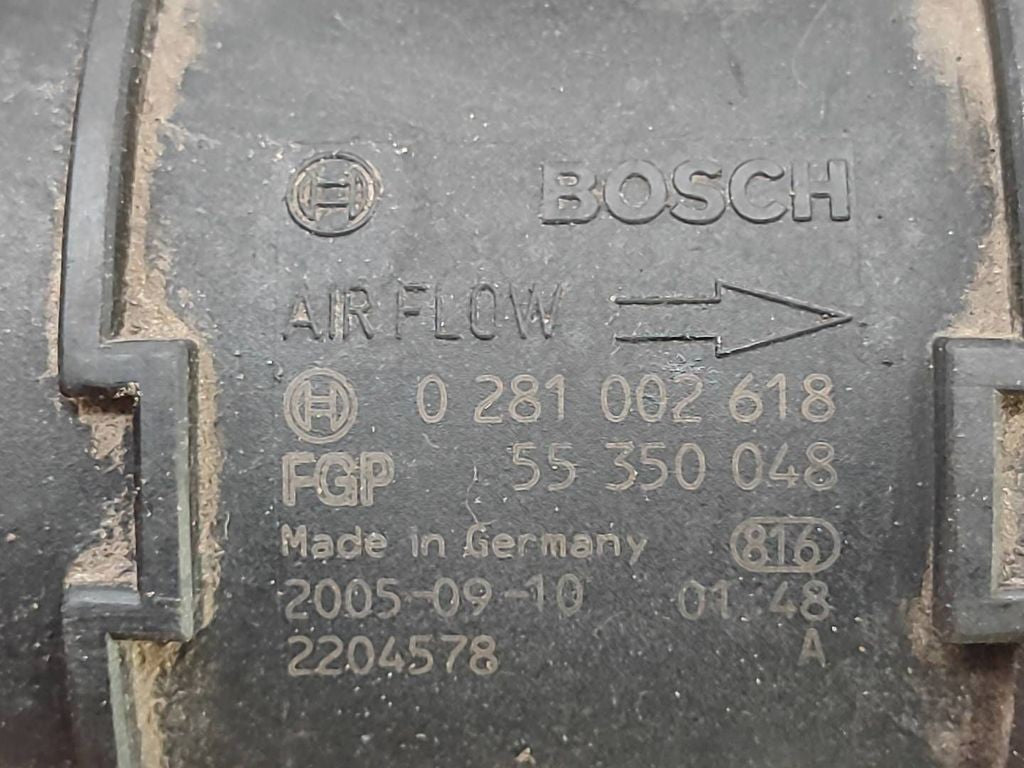 Opel Astra H 2005 Diesel MAF mass air flow meter sensor 55350048 
