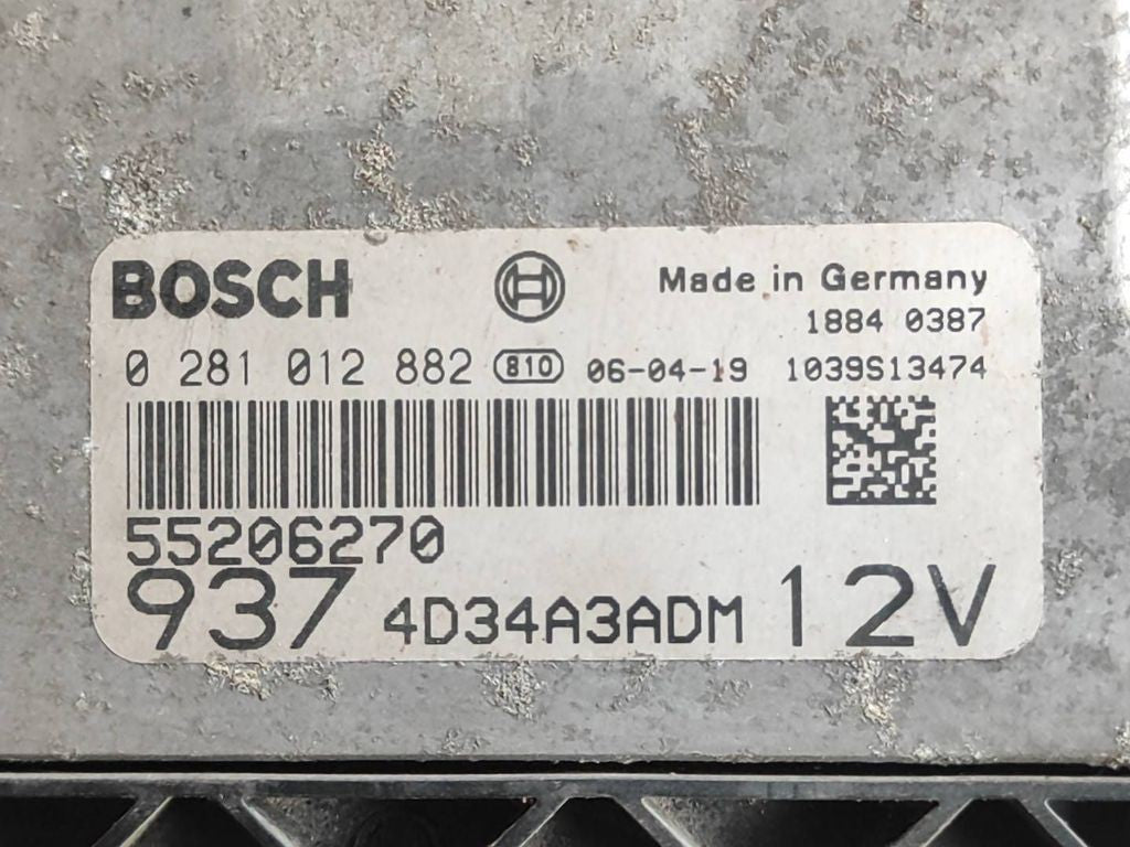 Alfa Romeo 147 1.9JTD 8V 2005 0281012882 Engine control unit module ECU 55206270