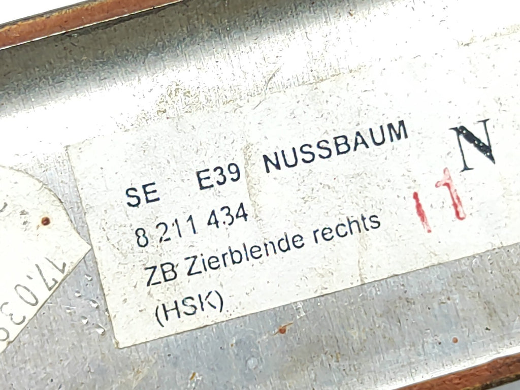 BMW 5 SERIES E39 530D 142kW Estate 2000 LHD Front Panel Wood Stripe Trim 8211434