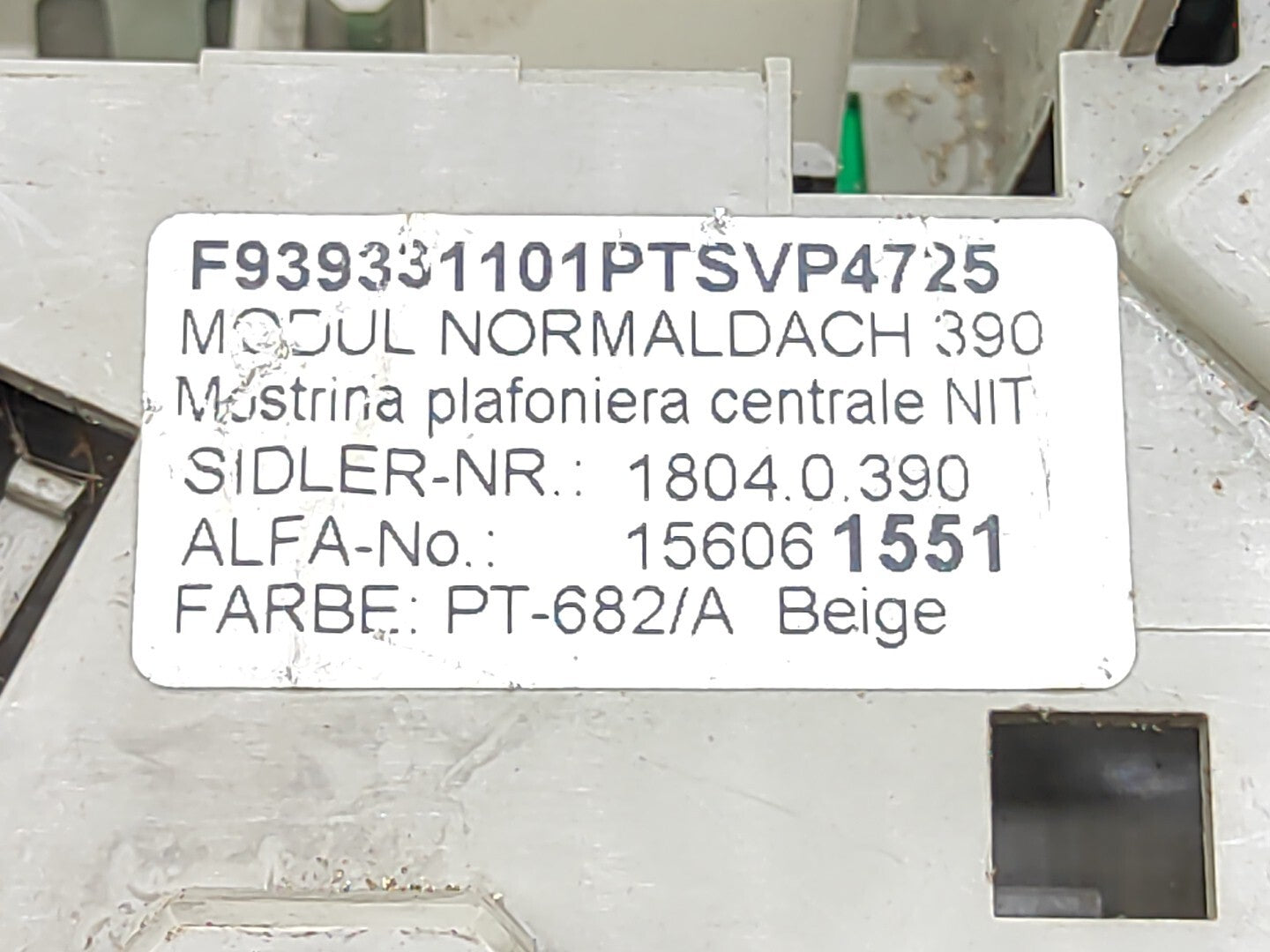 Alfa Romeo 159 1.9JTDm 2008 Front Seat Interior Dome Reading Light 156061551