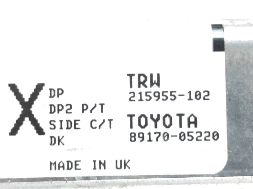 Toyota Avensis T250 2008 Safety Control unit module 8917005220 