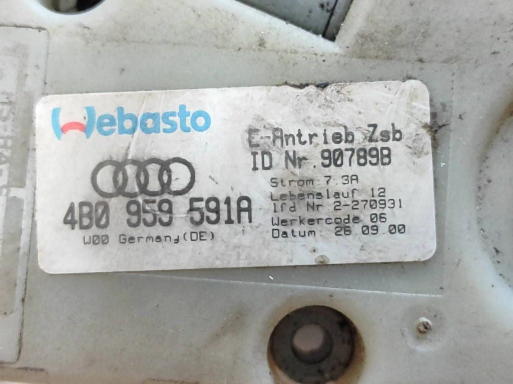 Audi A6 S6 C5 4B 2001 Sunroof electric motor actuator 4B0959591A 