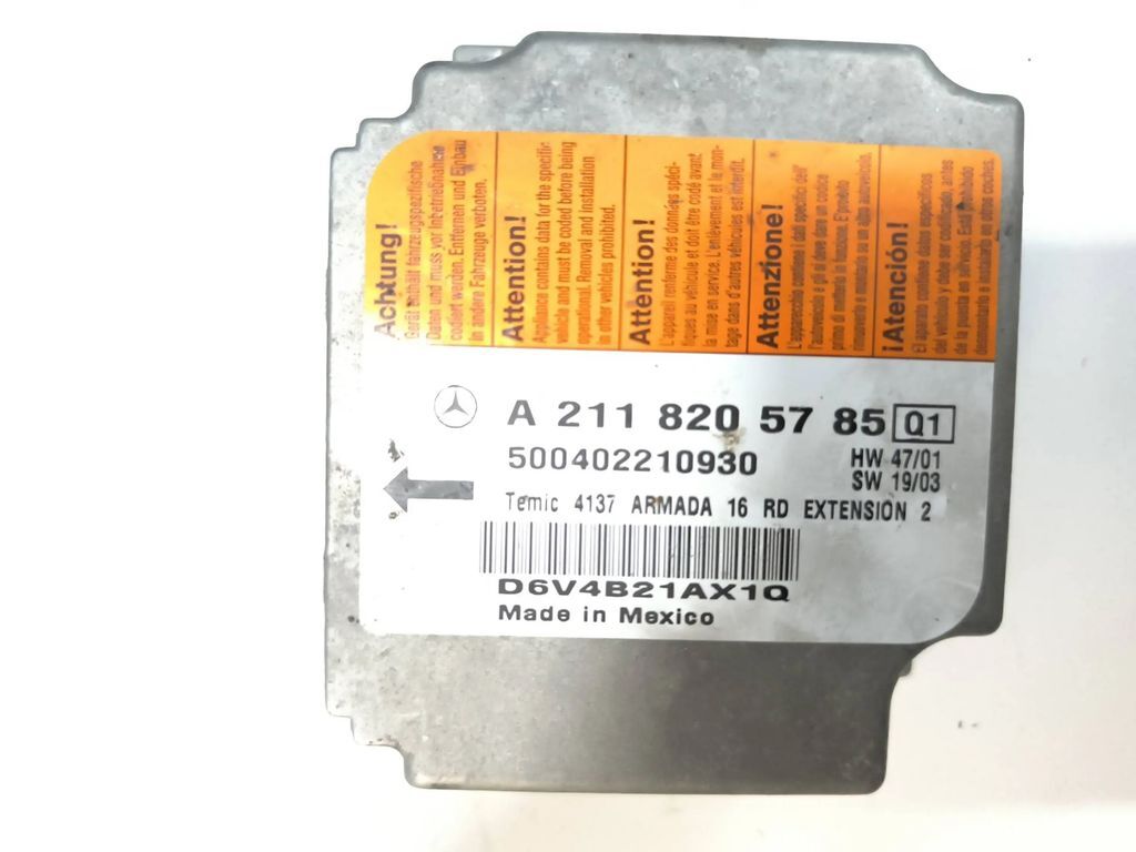 Mercedes-Benz E W211 2003 Safety ECU Control unit module A2118205785 