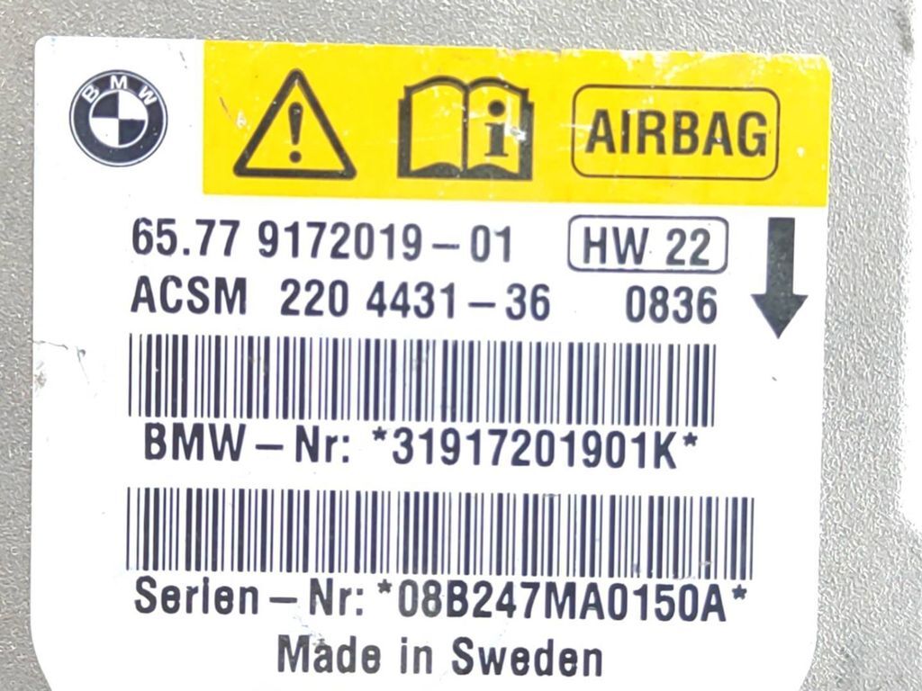 BMW 5 E60 E61 2007 Control unit module 9172019 