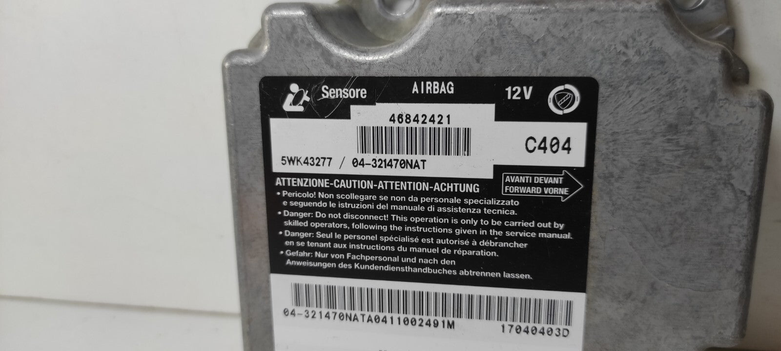 Alfa Romeo 147 1.9JTD 110kW 2003 Safety ECU Control Module 46842421