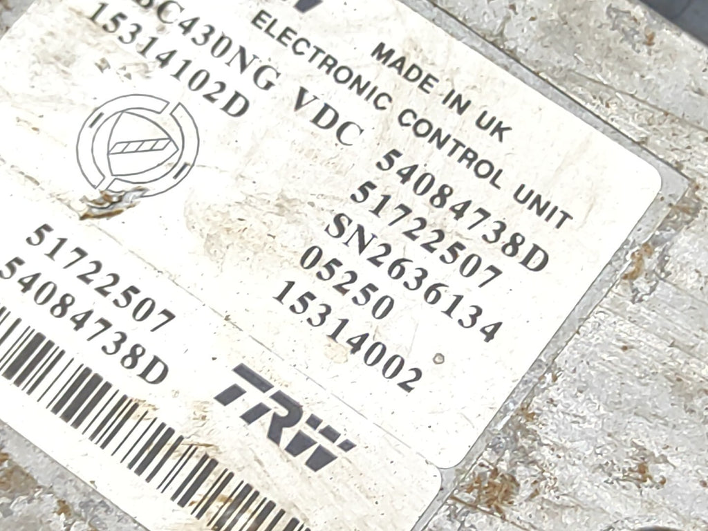 Alfa Romeo 159 SW 1.9JTDm 8V 2007 ABS Brake Pump Module 51722507 54084738D