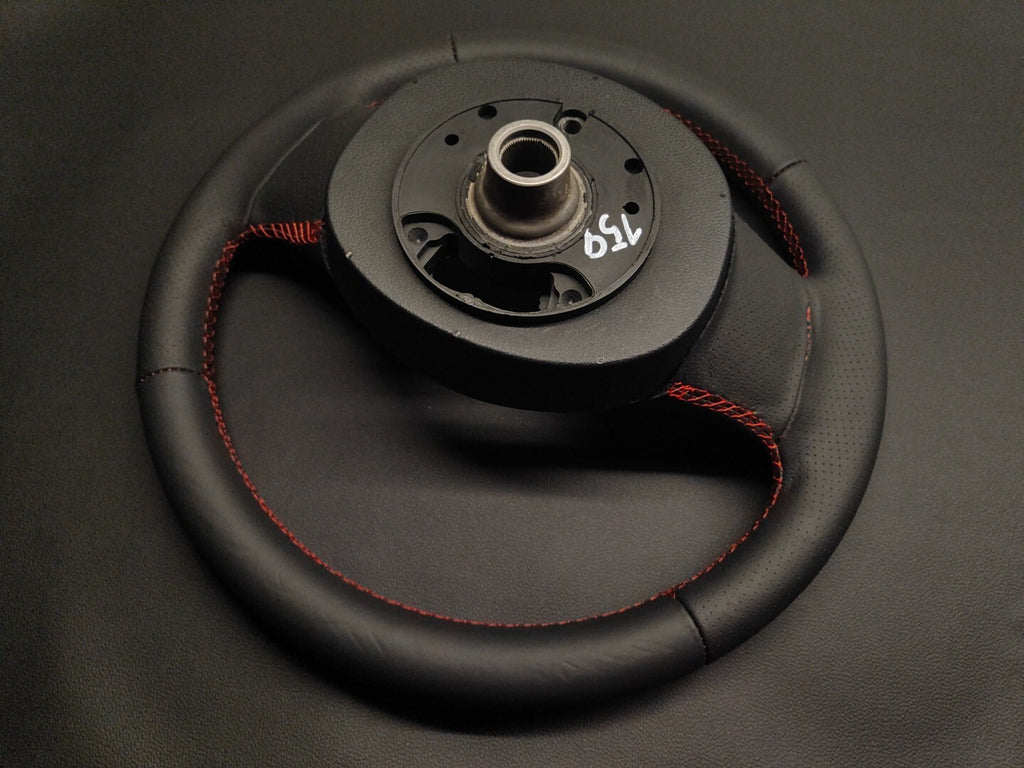 Mini Cooper ONE R55 R56 R57 2 Spoke Steering Wheel Red Stitch Leather