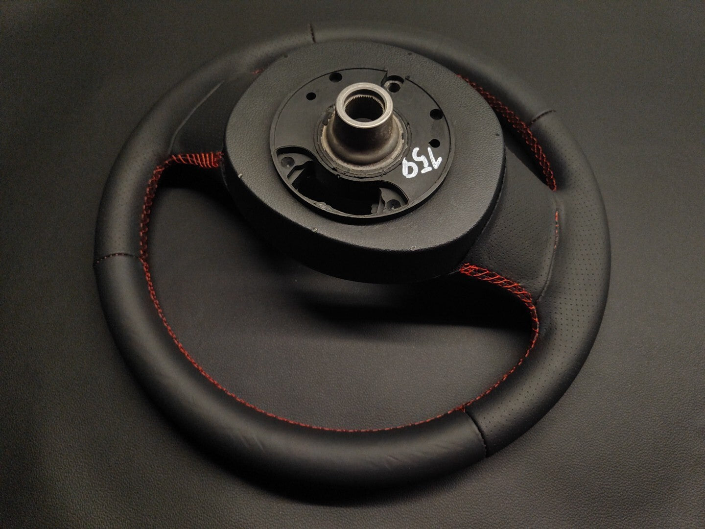 Mini Cooper ONE R55 R56 R57 2 Spoke Steering Wheel Red Stitch Leather